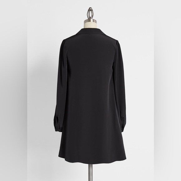 ModCloth off to never Neverland Shift dress black minimalist Peter Pan classy - Picture 2 of 7